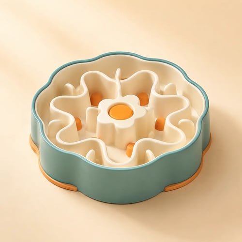 Comedouro Lento Flor Teal